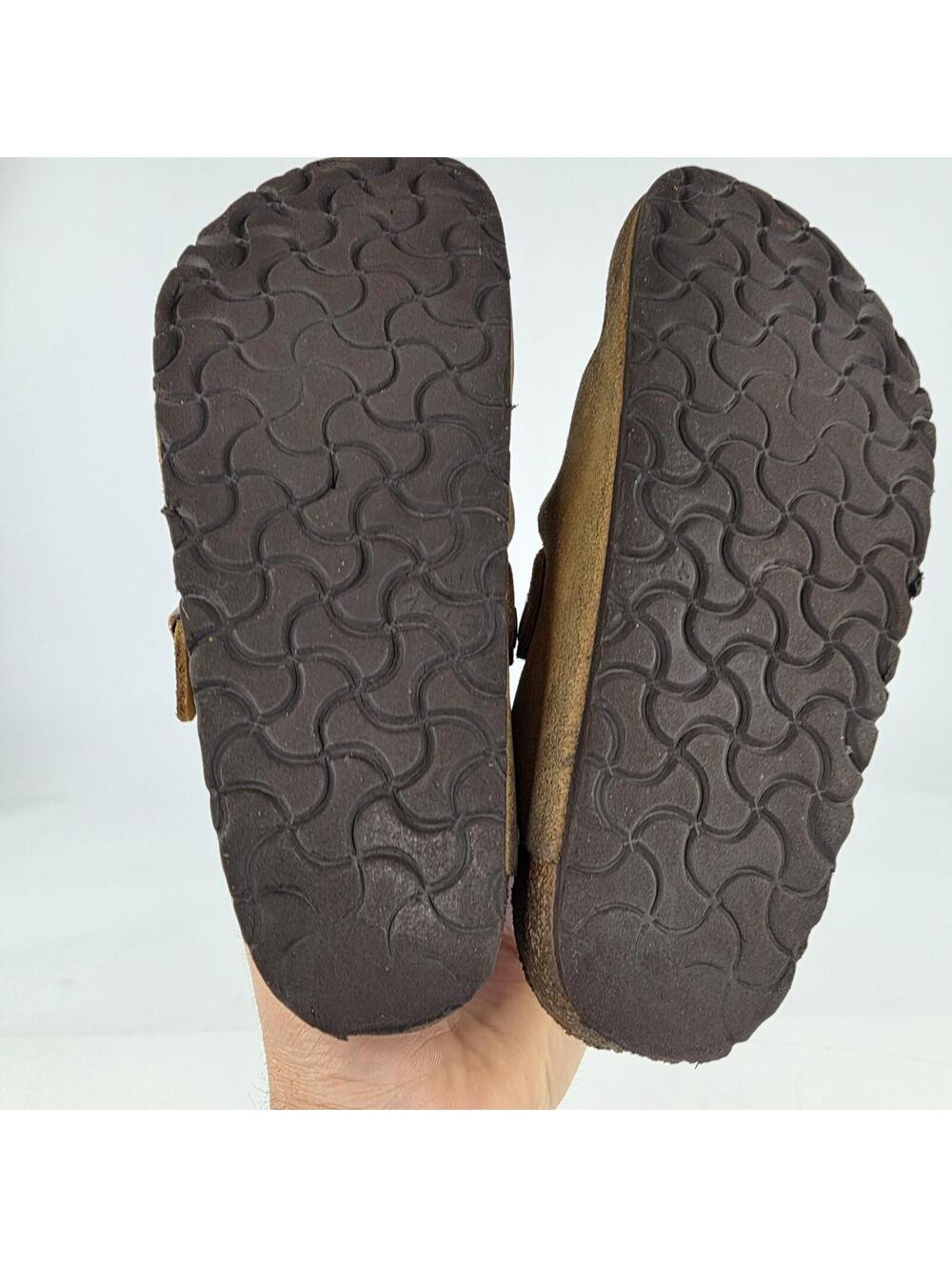 BIRKENSTOCK Boston Suede Clogs Size 38 US 7 Women's Tan Brown Mules Shoes - Picture 8 of 11